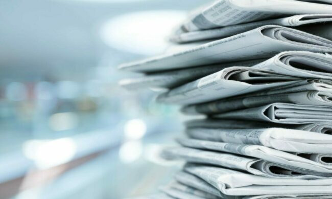 Pile of newspapers